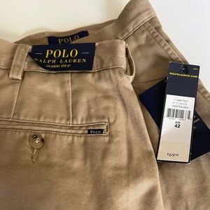 Ralph Lauren Size 42W Classic 9” Montana Khaki Shorts